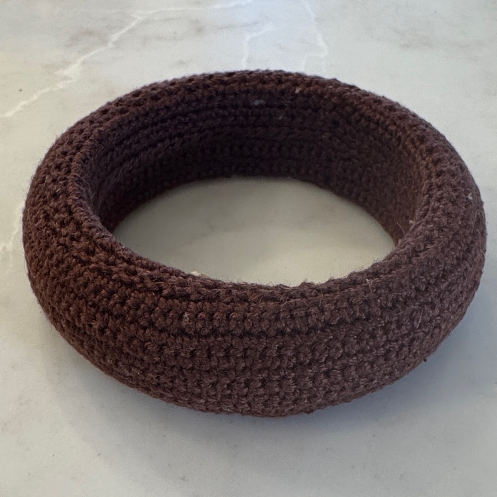 Elegant Brown Knit Bracelet